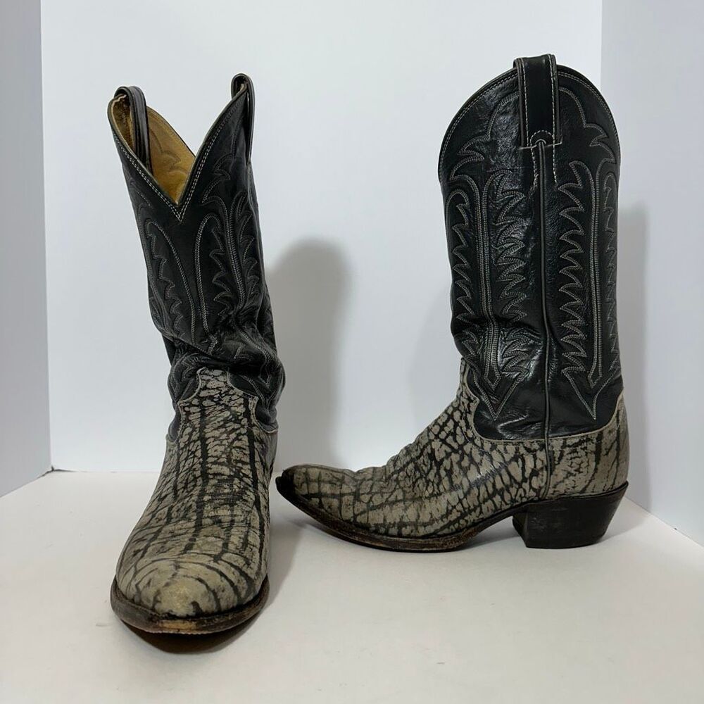 Justin Western Boots Pointed Toe Gray Cowgirl | Women Size 8.5